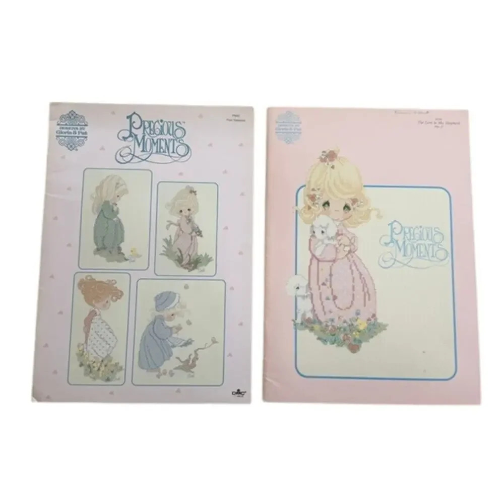 Precious Moments Mixed Lot of Cross Stitch Patterns & Leaflets - Vintage 80s-90s